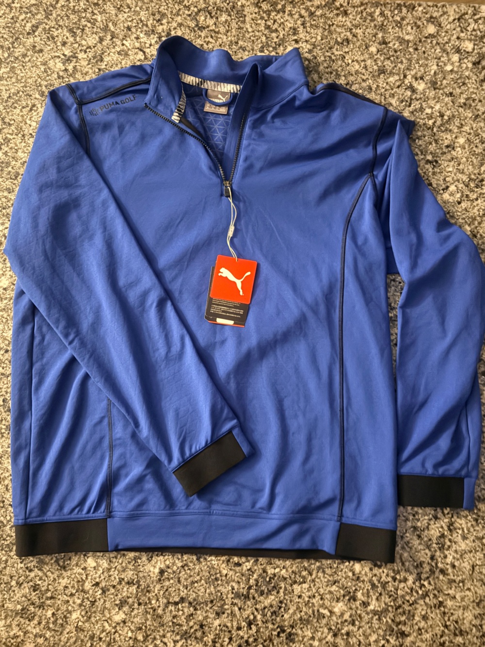 Puma Royal Blue Athletic Zip Jacket with Black Trim
